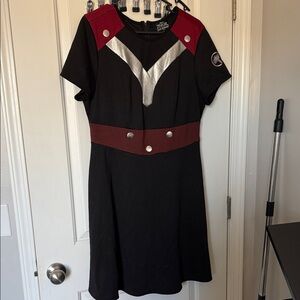 Zion Rootswear Black Dress with Red and Silver Details